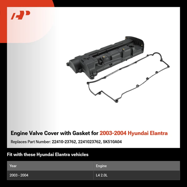 Engine Valve Cover with Gasket for 2003-2004 Hyundai Elantra