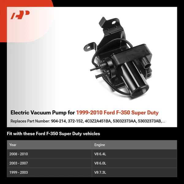 Electric Vacuum Pump for 1999-2010 Ford F-350 Super Duty