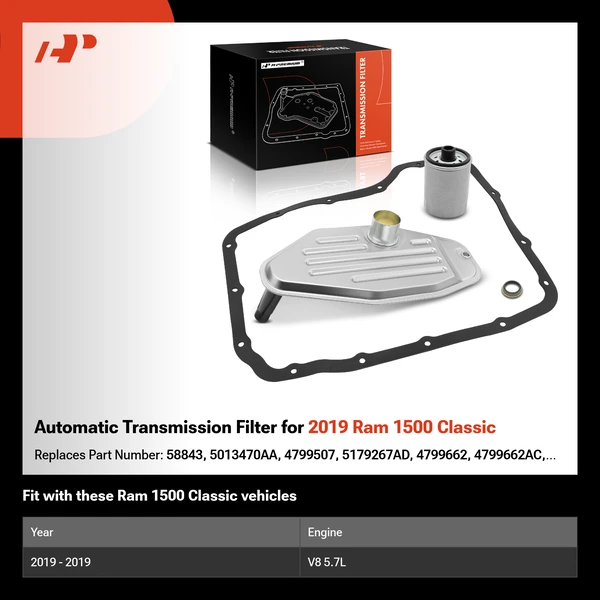 Automatic Transmission Filter for 2019 Ram 1500 Classic