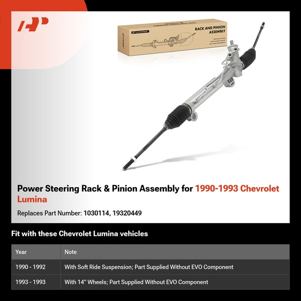Power Steering Rack & Pinion Assembly for 1990-1993 Chevrolet Lumina