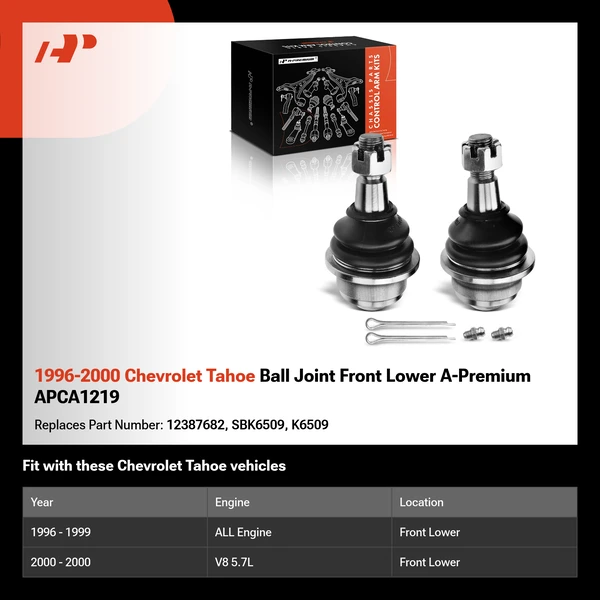 1996-2000 Chevrolet Tahoe Ball Joint Front Lower A-Premium APCA1219