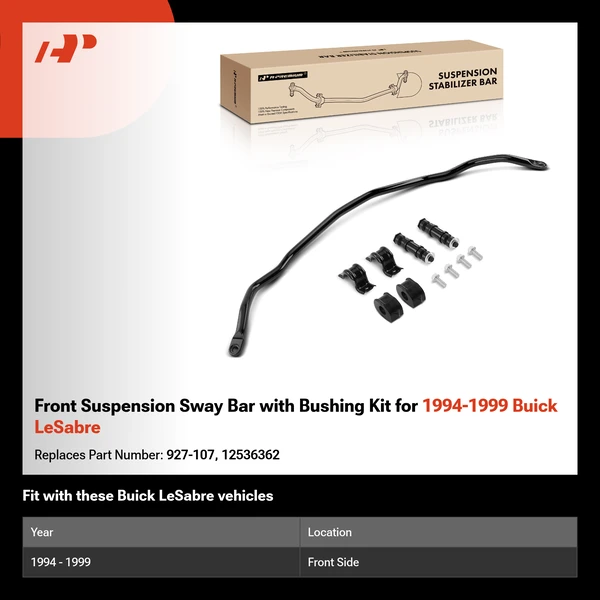 Front Suspension Sway Bar with Bushing Kit for 1994-1999 Buick LeSabre