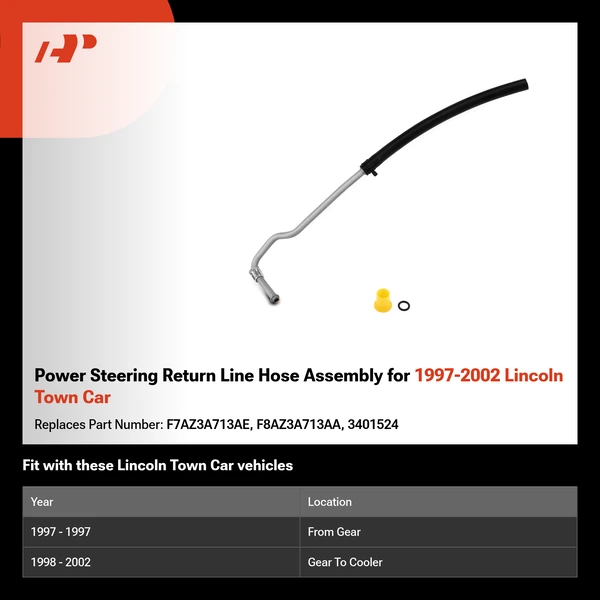 Power Steering Return Line Hose Assembly for 1997-2002 Lincoln Town Car