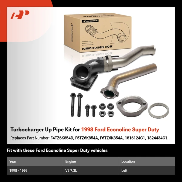 Turbocharger Up Pipe Kit for 1998 Ford Econoline Super Duty