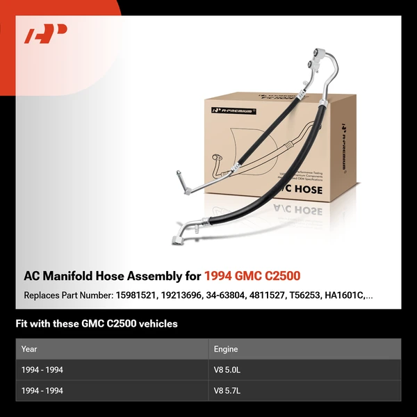 AC Manifold Hose Assembly for 1994 GMC C2500