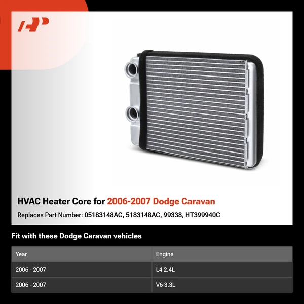 HVAC Heater Core for 2006-2007 Dodge Caravan
