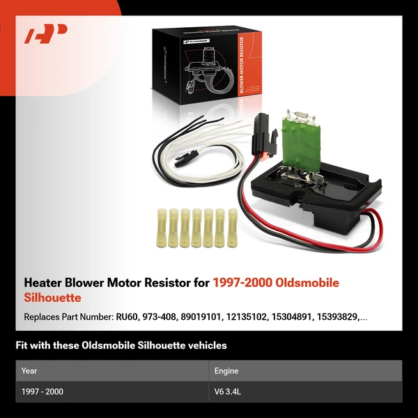 Heater Blower Motor Resistor for 1997-2000 Oldsmobile Silhouette