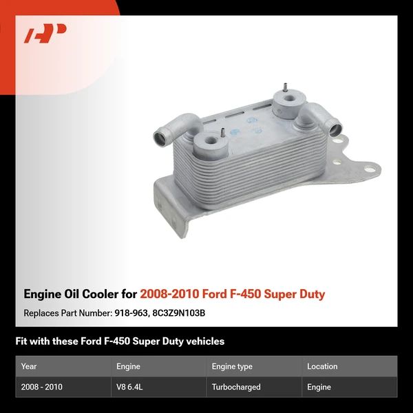 Engine Oil Cooler for 2008-2010 Ford F-450 Super Duty