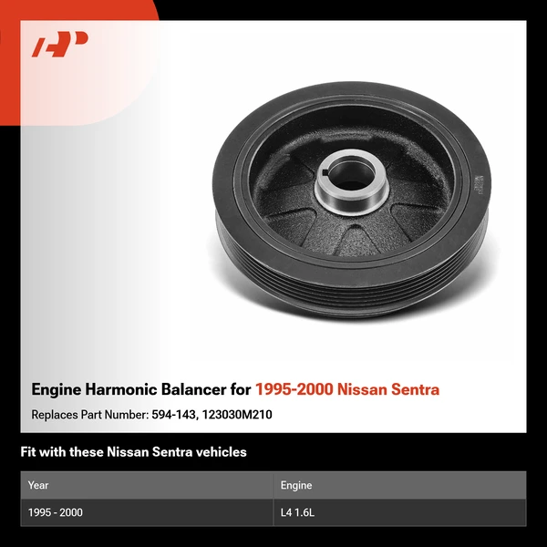 Engine Harmonic Balancer for 1995-2000 Nissan Sentra