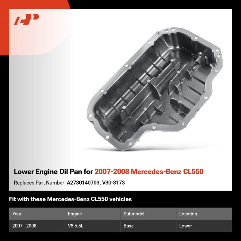 Lower Engine Oil Pan  for 2007-2008 Mercedes-Benz CL550