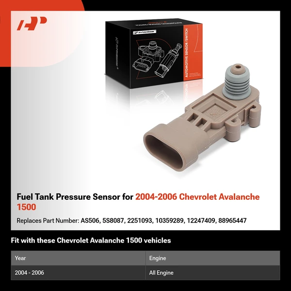 Fuel Tank Pressure Sensor for 2004-2006 Chevrolet Avalanche 1500