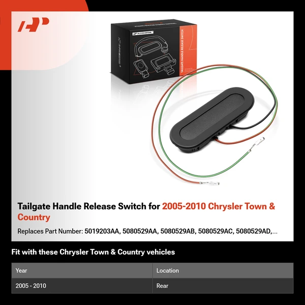 Tailgate Handle Release Switch for 2005-2010 Chrysler Town & Country