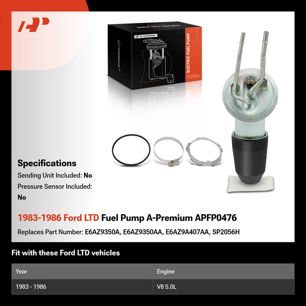 1983-1986 Ford LTD Fuel Pump A-Premium APFP0476