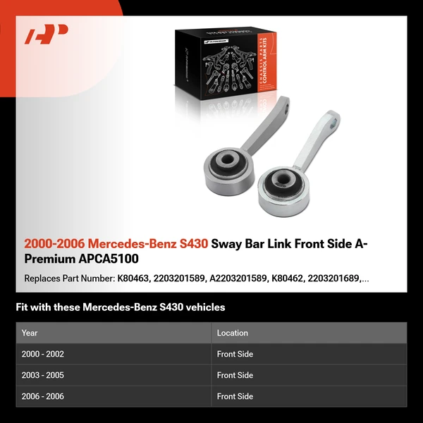 2000-2006 Mercedes-Benz S430 Sway Bar Link Front Side A-Premium APCA5100