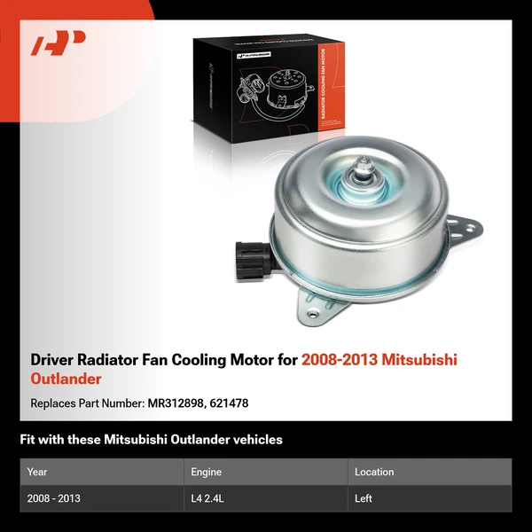 Driver Radiator Fan Cooling Motor for 2008-2013 Mitsubishi Outlander