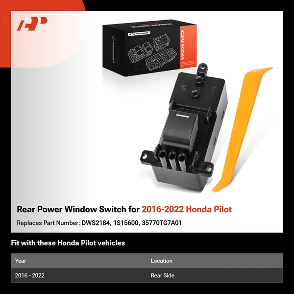 Rear Power Window Switch for 2016-2022 Honda Pilot