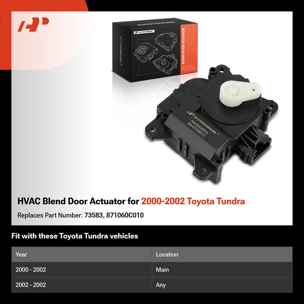 HVAC Blend Door Actuator for 2000-2002 Toyota Tundra