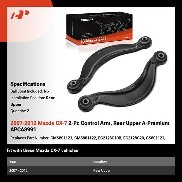 2007-2012 Mazda CX-7 2-Pc Control Arm, Rear Upper A-Premium APCA8991