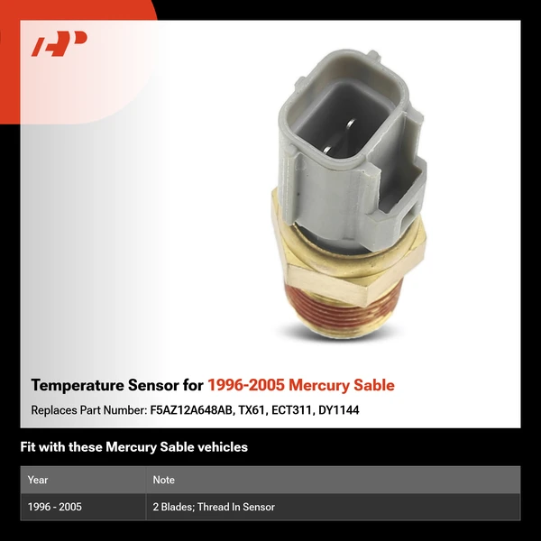 Temperature Sensor for 1996-2005 Mercury Sable