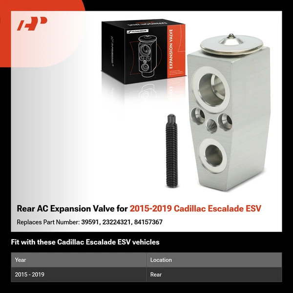 Rear AC Expansion Valve for 2015-2019 Cadillac Escalade ESV