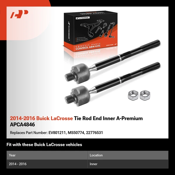 2014-2016 Buick LaCrosse Tie Rod End Inner A-Premium APCA4846