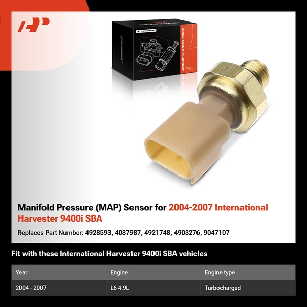 Manifold Pressure (MAP) Sensor for 2004-2007 International Harvester 9400i SBA