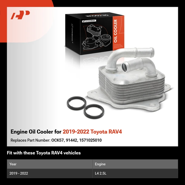 Engine Oil Cooler for 2019-2022 Toyota RAV4