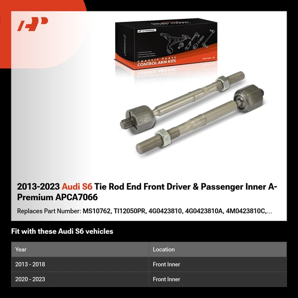 2013-2023 Audi S6 Tie Rod End Front Driver & Passenger Inner A-Premium APCA7066