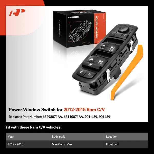 Power Window Switch for 2012-2015 Ram C/V