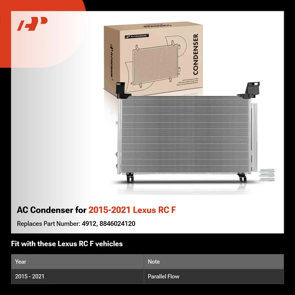 AC Condenser for 2015-2021 Lexus RC F