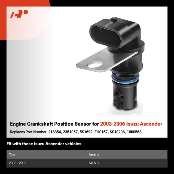 Engine Crankshaft Position Sensor for 2003-2006 Isuzu Ascender