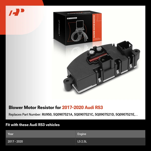 Blower Motor Resistor for 2017-2020 Audi RS3