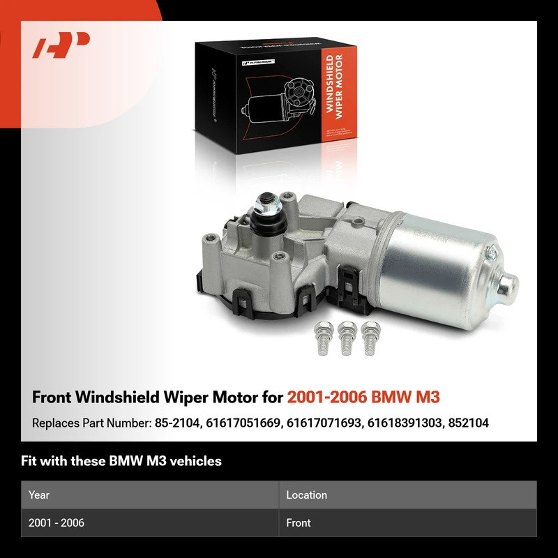 Front Windshield Wiper Motor for 2001-2006 BMW M3