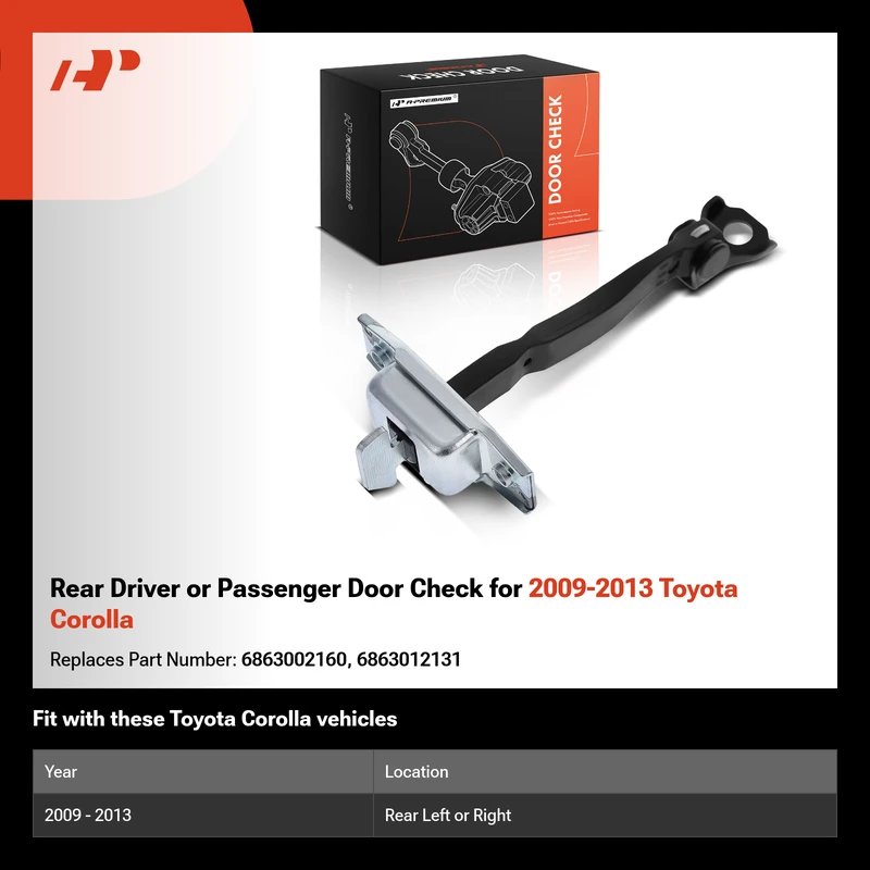 Rear Driver or Passenger Door Check for 2009-2013 Toyota Corolla