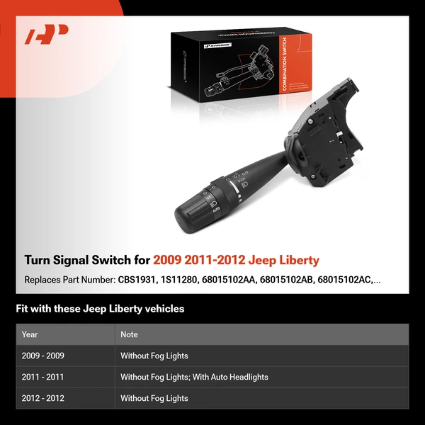 Turn Signal Switch for 2009 2011-2012 Jeep Liberty