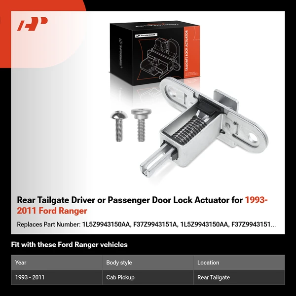 Rear Tailgate Driver or Passenger Door Lock Actuator for 1993-2011 Ford Ranger