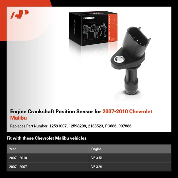 Engine Crankshaft Position Sensor for 2007-2010 Chevrolet Malibu