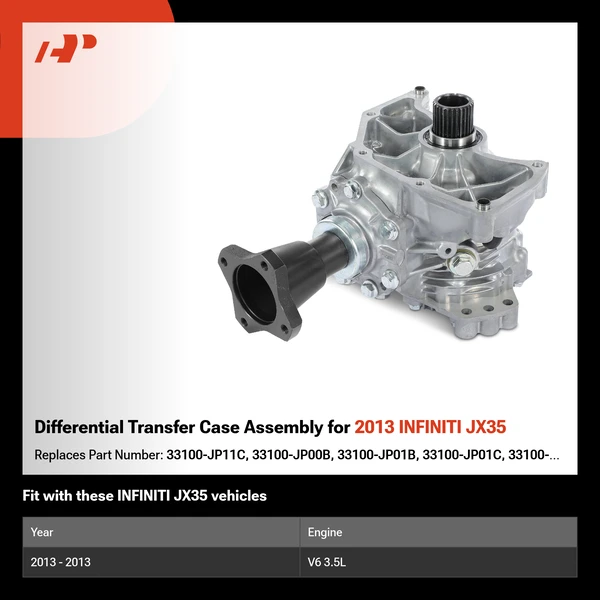 Differential Transfer Case Assembly for 2013 INFINITI JX35