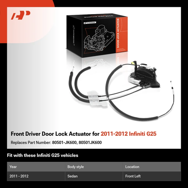 Front Driver Door Lock Actuator for 2011-2012 Infiniti G25