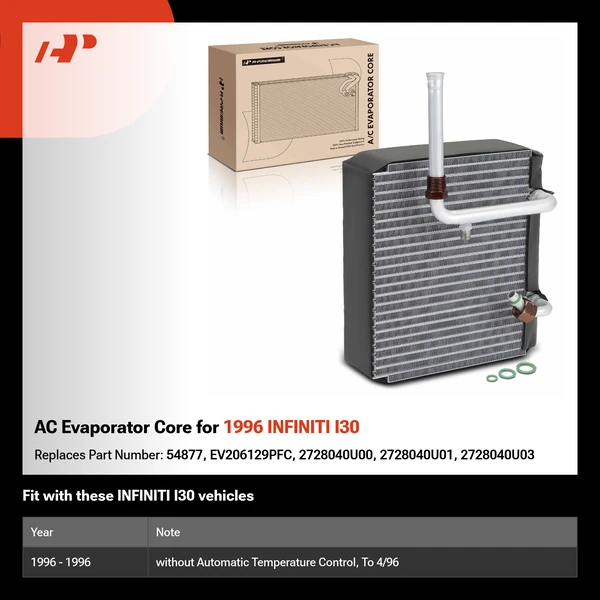 AC Evaporator Core for 1996 INFINITI I30