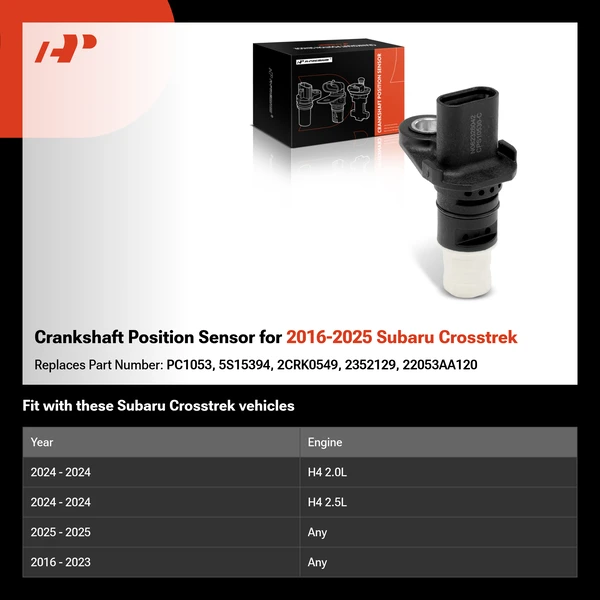 Crankshaft Position Sensor for 2016-2025 Subaru Crosstrek