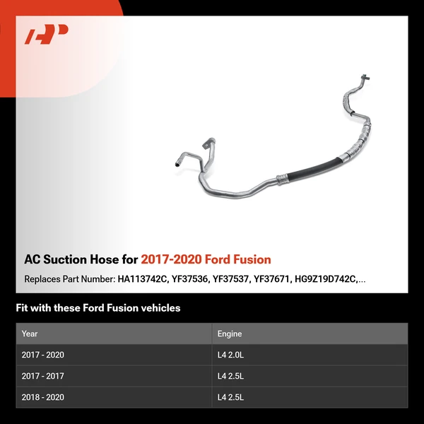 AC Suction Hose for 2017-2020 Ford Fusion