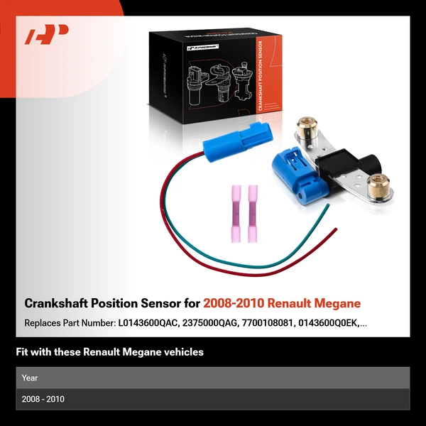 Crankshaft Position Sensor for 2008-2010 Renault Megane