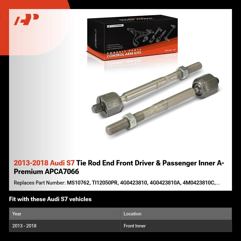2013-2018 Audi S7 Tie Rod End Front Driver & Passenger Inner A-Premium APCA7066