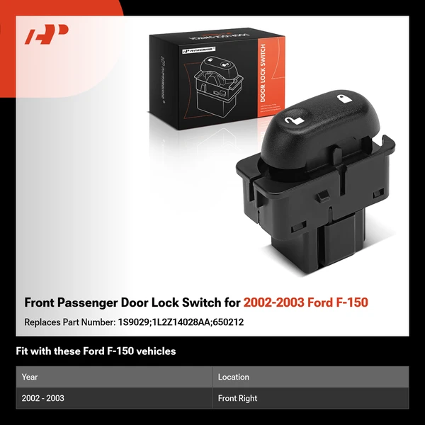 Front Passenger Door Lock Switch for 2002-2003 Ford F-150