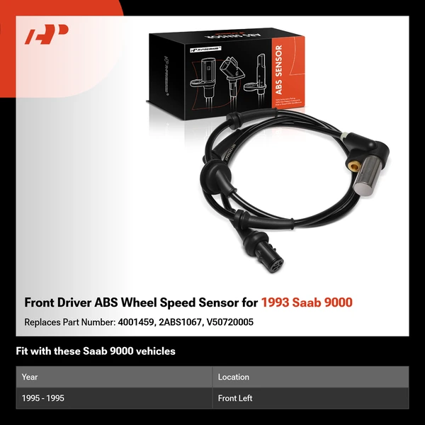 Front Driver ABS Wheel Speed Sensor for 1993 Saab 9000