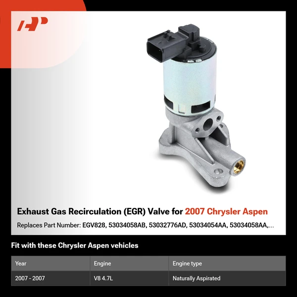 Exhaust Gas Recirculation (EGR) Valve for 2007 Chrysler Aspen