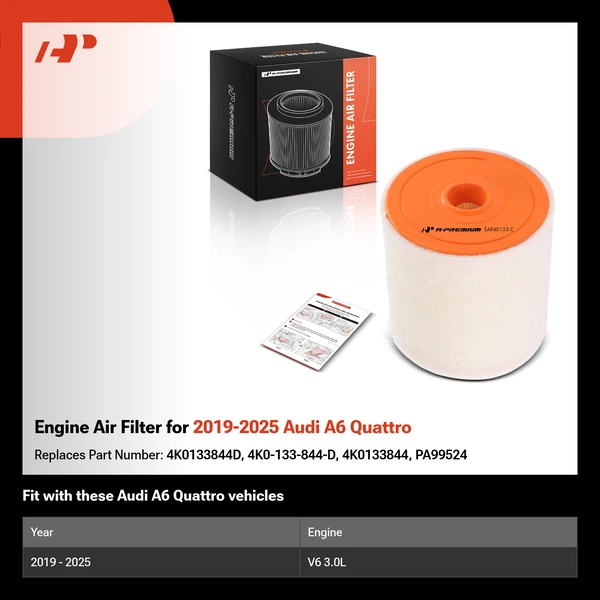 Engine Air Filter for 2019-2025 Audi A6 Quattro