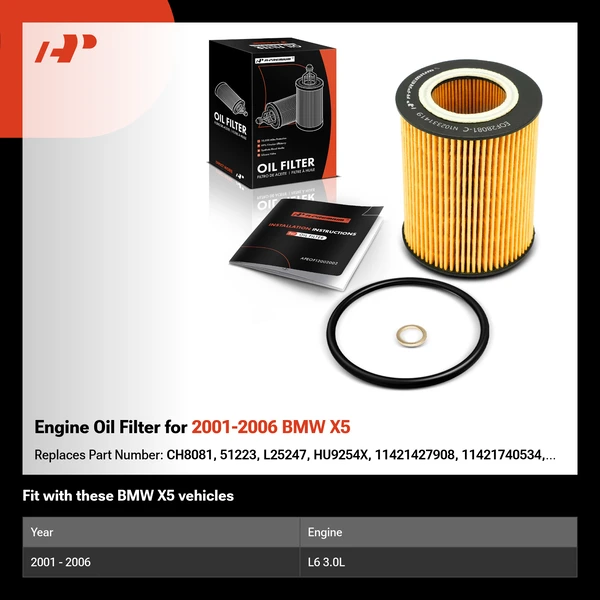 Engine Oil Filter for 2001-2006 BMW X5