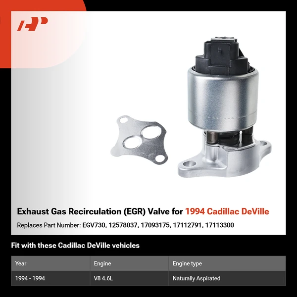 Exhaust Gas Recirculation (EGR) Valve for 1994 Cadillac DeVille